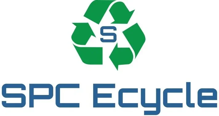 SPC Ecycle logo: green recycling symbol around a blue letter S