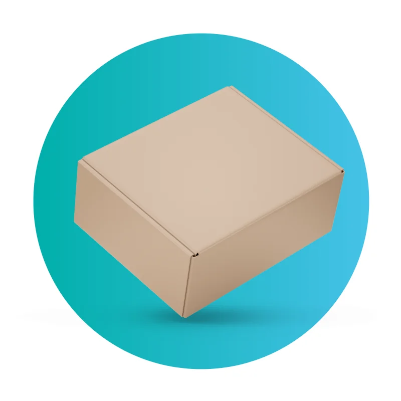 Closed cardboard box